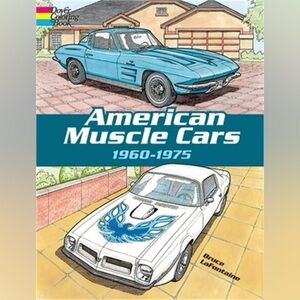 ❄️ Dover | American Muscle Cars, 1960-1975 Adult Coloring Book Bruce LaFontaine